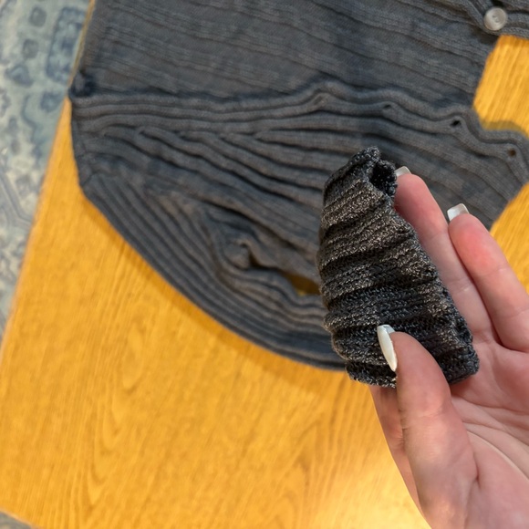 Women's Aeropostale Blue Button Up Cropped Cardigan Sweater - Picture 5 of 6